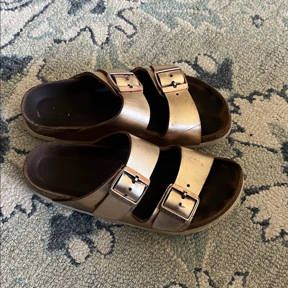Birkenstock Arizona Gold Metallic Sandals